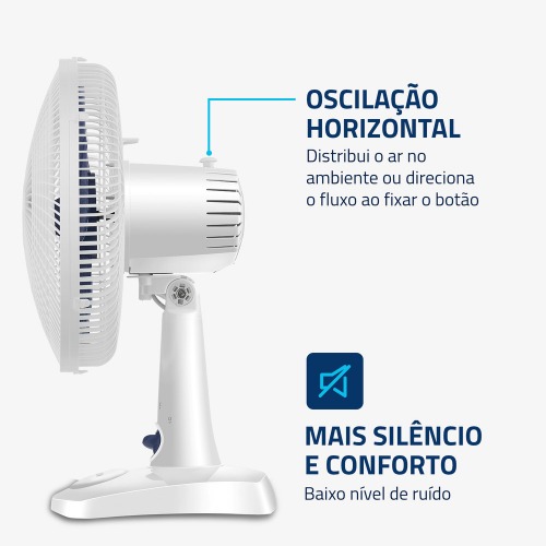 Kit 2 Ventiladores de mesa 30 cm 6 p�s 3 velocidades Super Power- VSP-30-W  110V