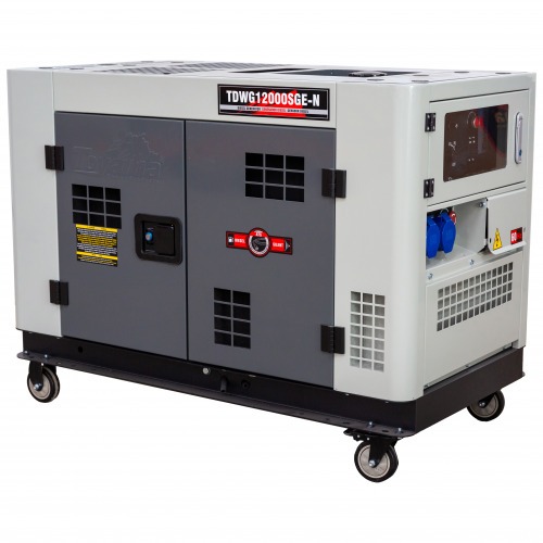 Gerador de energia 10 Kva a diesel cabinado partida el�trica monof�sico - TDWG12000SGE-N  110V/220V