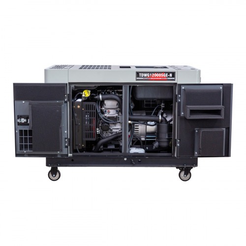 Gerador de energia 10 Kva a diesel cabinado partida el�trica monof�sico - TDWG12000SGE-N  110V/220V