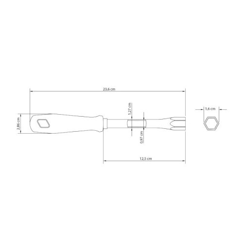 Chave canh�o tubular 11 x 125 mm formato tubular - 41450011