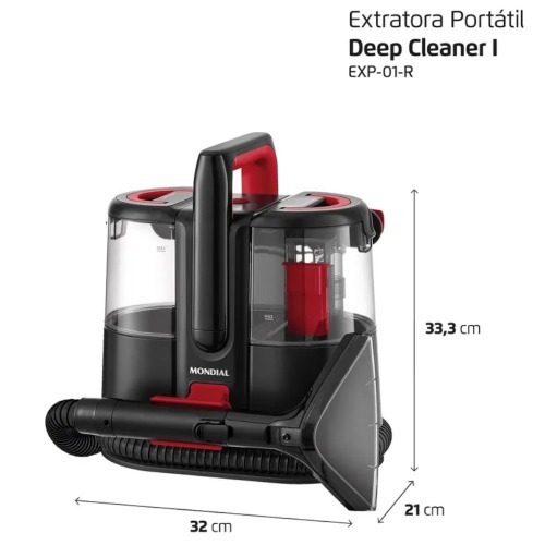 Extratora de carpete e higienizadora port�til 1650 watts Deep Cleaner I - EXP-01-R  220V