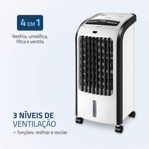 Climatizador de ar port�til 4 fun��es com controle remoto Fresh Air - CL-03  220V