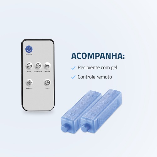 Climatizador de ar port�til 4 fun��es com controle remoto Fresh Air - CL-03  220V