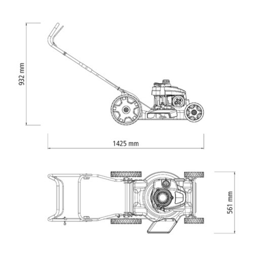 Cortador de grama a gasolina 4 hp corte de 45 cm sem recolhedor - CC45M