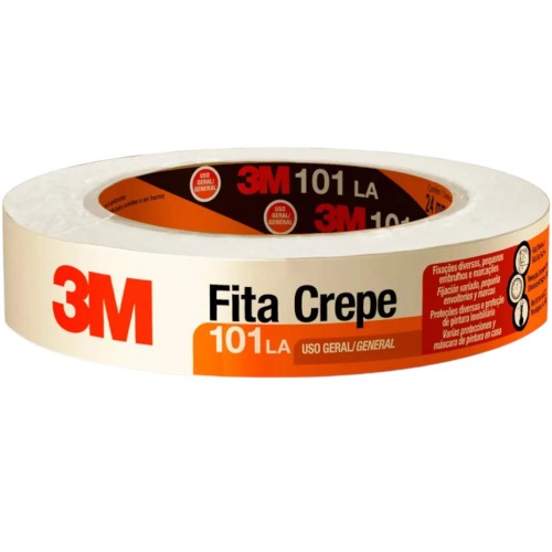 Fita crepe adesiva para uso geral 24 mm x 50 m - 101 LA