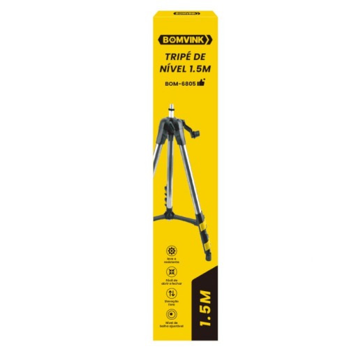 Trip� para n�vel a laser altura regul�vel 150 cm - BOM-6805