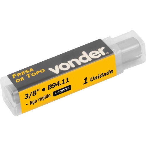 Fresa de topo em a�o r�pido com 4 cortes 3/8