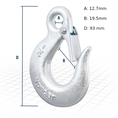 Gancho de aço com olhal 0,8 tonelada 1/4 Gancho de aço com olhal 0,8 tonelada 1/4