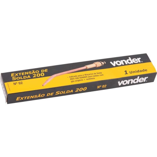 Extensão de solda 200 oxiacetileno nº 02 Extensão de solda 200 oxiacetileno nº 02