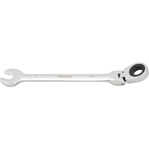 Chave combinada com catraca 14 mm cromo van�dio