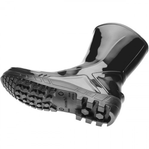 Bota de PVC imperme�vel cano m�dio sem forro preto - Vulcaflex