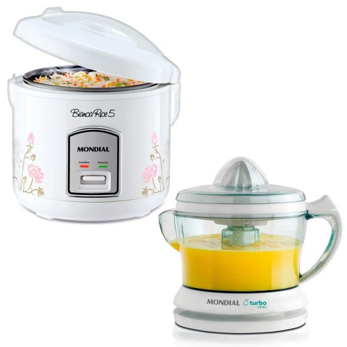 Kit Panela el�trica de arroz Bianca Rice NPE-05-5X + Espremedor de frutas 1,25L E-01  110V