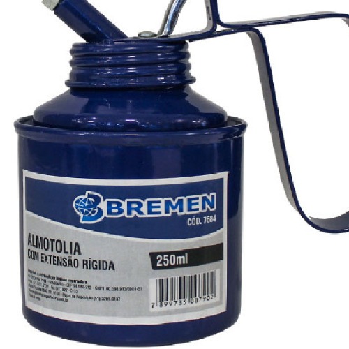 Almotolia metálica com bico rígido 250 ml - 7684 Almotolia metálica com bico rígido 250 ml - 7684