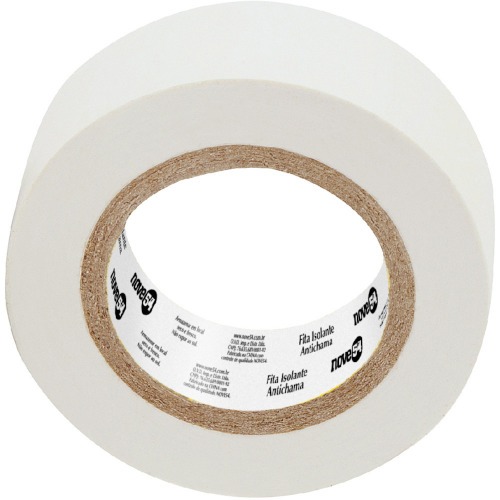 Fita isolante antichama branca 19 mm x 10 m