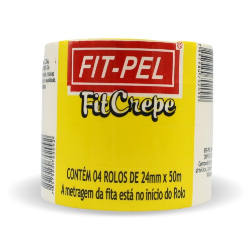 Fita crepe adesiva 24 mm x 50 metros com 4 pe�as  - 10402104