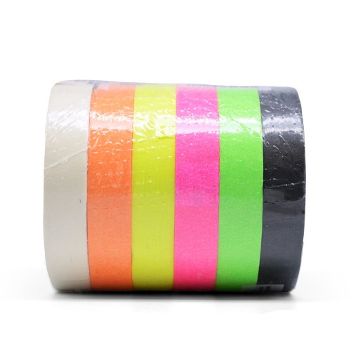 Fita crepe adesiva Neon 18 mm x 30 metros com 6 pe�as  - 10401705