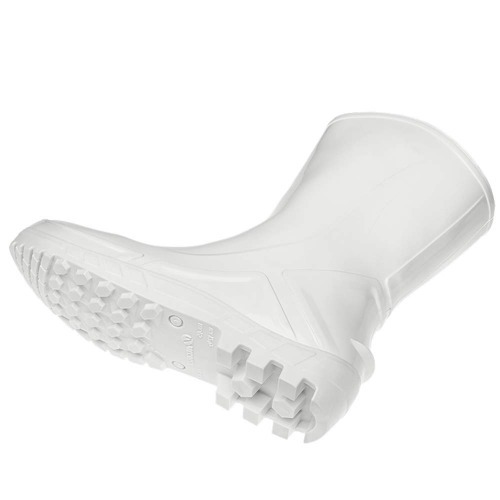 Bota de PVC imperme�vel cano m�dio sem forro branca - Vulcaflex