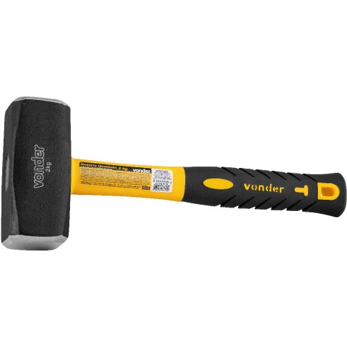 Marreta quadrada 2 kg com cabo de fibra - 35.89.003.200 Marreta quadrada 2 kg com cabo de fibra - 35.89.003.200