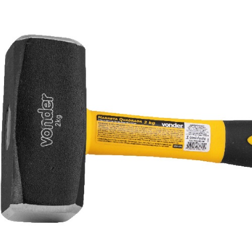 Marreta quadrada 2 kg com cabo de fibra - 35.89.003.200 Marreta quadrada 2 kg com cabo de fibra - 35.89.003.200