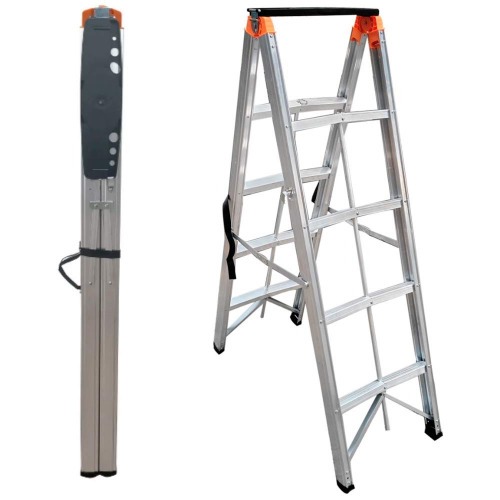 Escada Dobr�vel Palito de alum�nio 4 degraus - N24035517