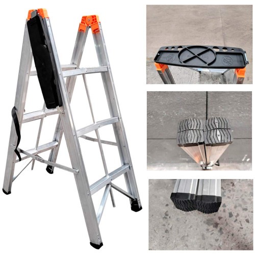 Escada Dobr�vel Palito de alum�nio 3 degraus - N24035753