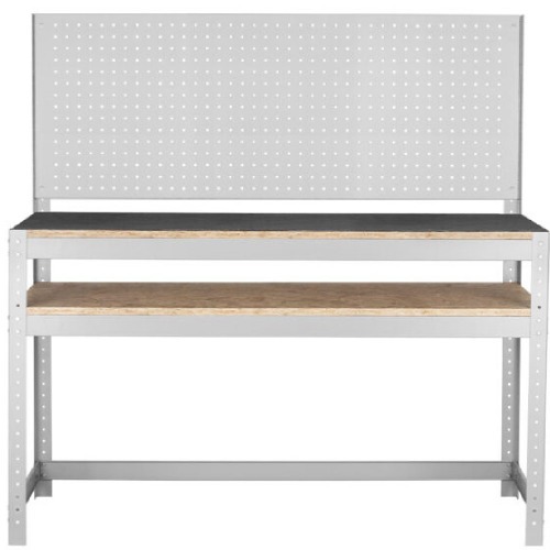 Bancada desmont�vel com 1 prateleira e painel perfurado - BM-U