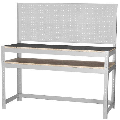 Bancada desmont�vel com 1 prateleira e painel perfurado - BM-U