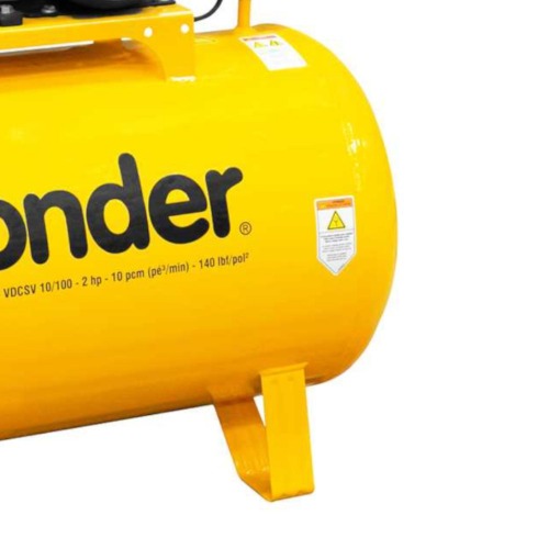 Compressor de ar 10 p�s 93L 2 hp 140 libras monof�sico - VDCSV 10/100