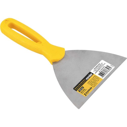 Esp�tula de a�o inox 120 mm com cabo de pl�stico