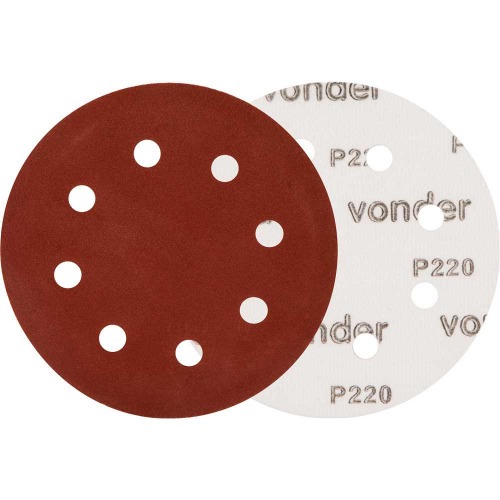 Disco de lixa com costado em pluma 180 mm gr�o 220 com 10 pe�as