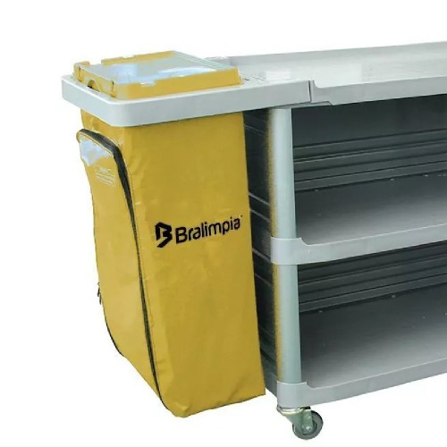 Carro funcional extra com 2 bolsas amarela e vermelha