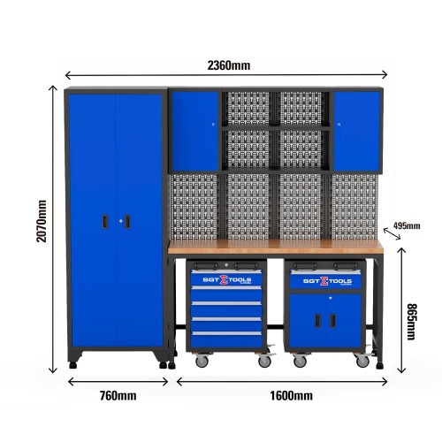 Arm�rio modular para oficina azul - 1205100651