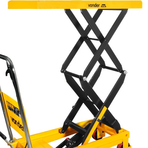 Mesa hidr�ulica pantogr�fica capacidade 350 Kg com roda de PU - MPP 352