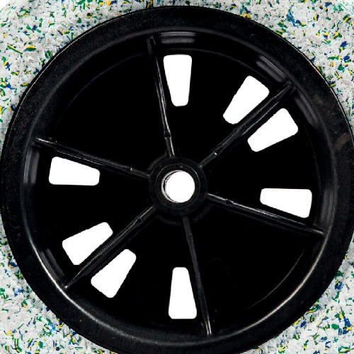 Roda completa com pneu maci�o 8 x 1