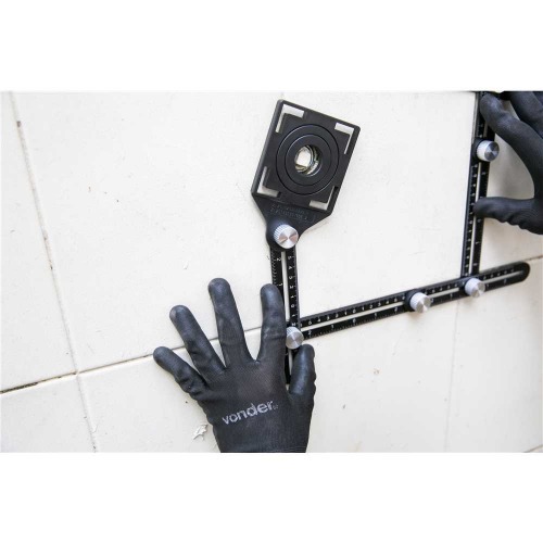 Esquadro em alumínio ajustável com 6 réguas de 12 cm Esquadro em alumínio ajustável com 6 réguas de 12 cm