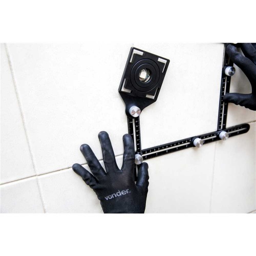 Esquadro em alumínio ajustável com 6 réguas de 12 cm Esquadro em alumínio ajustável com 6 réguas de 12 cm