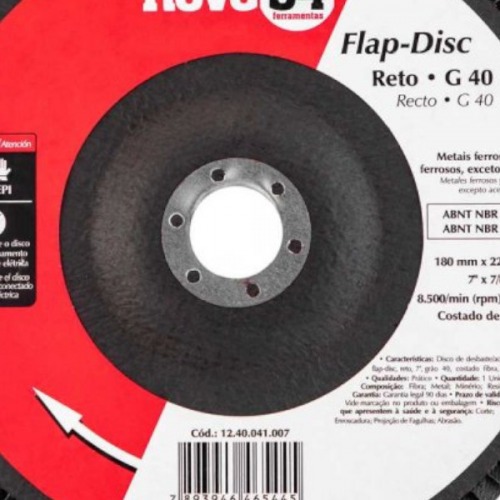 Disco de lixa flap disc reto 7