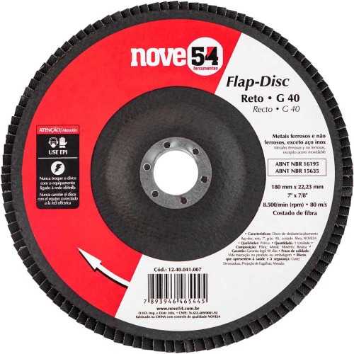 Disco de lixa flap disc reto 7