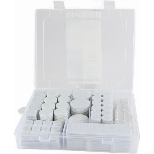 Jogo de feltro adesivo para m�veis com 388 pe�as branco - TBZ414