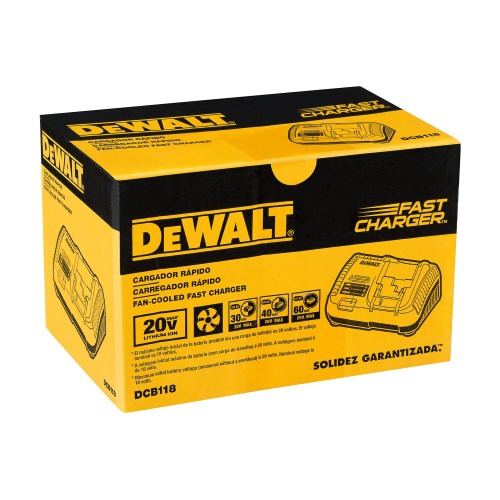 Carregador rápido de baterias de lítio 20V e 60V Max Flexvolt- DCB118 110V Carregador rápido de baterias de lítio 20V e 60V Max Flexvolt- DCB118 110V
