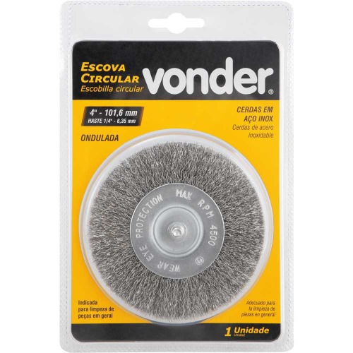 Escova circular de aço 4 x 1/2 Escova circular de aço 4 x 1/2