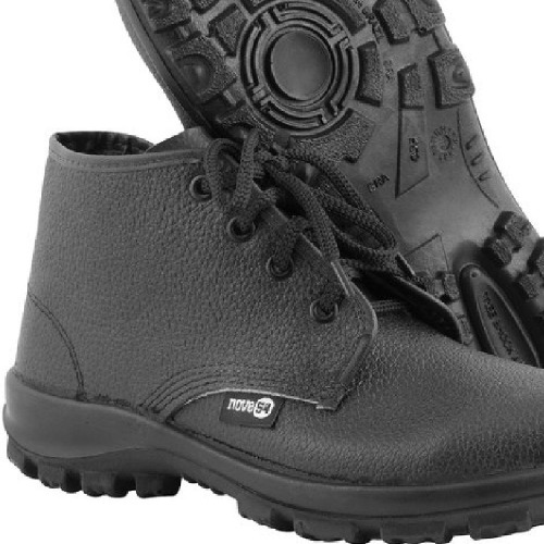 Botina monodensidade couro com cadar�o biqueira de a�o - BCN 0038