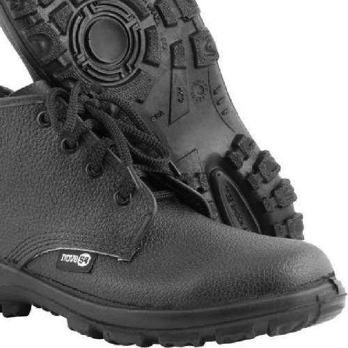 Botina monodensidade couro com cadar�o biqueira de a�o - BCN 0038