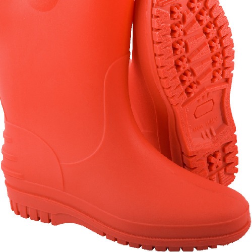 Bota de PVC cano médio vermelha com forro Bota de PVC cano médio vermelha com forro