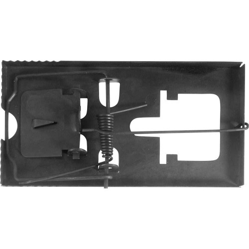 Ratoeira grande 160 mm x 88 mm em a�o oxidado preto