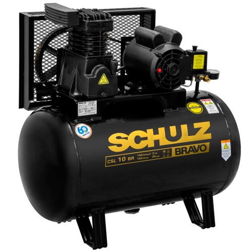 Compressor de ar 10 p�s 100L 2 hp 140 lbs monof�sico Bravo - CSL 10BR/100  220V