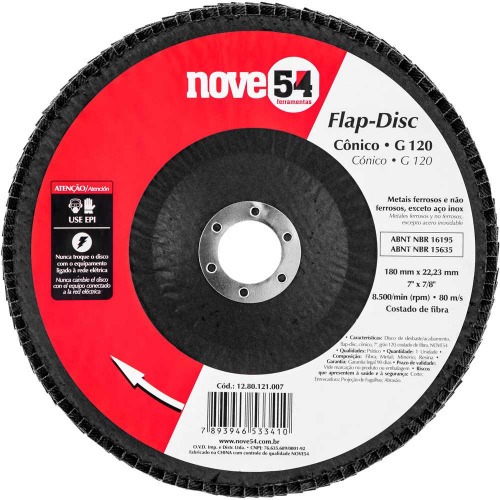 Disco de lixa flap disc flap-disc c�nico 7