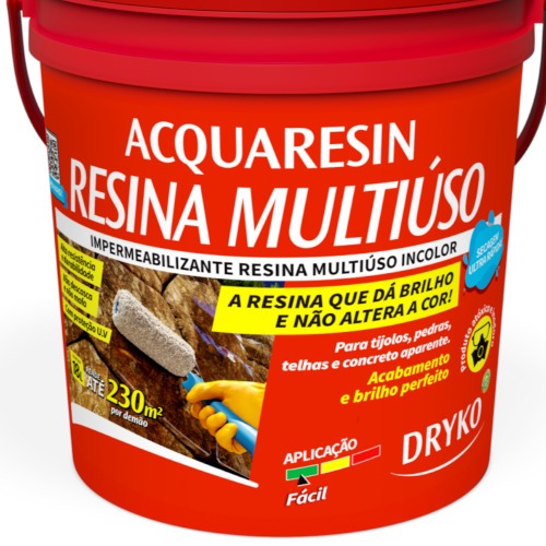 Impermeabilizante l�quido resina acr�lica multiuso 3,6L incolor - ACQUARESIN