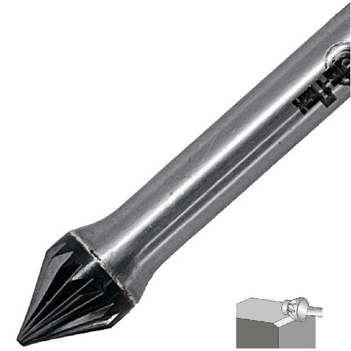 Lima rotativa endurecida cônica 16 x 13 mm haste 6 mm - 23.235 Lima rotativa endurecida cônica 16 x 13 mm haste 6 mm - 23.235