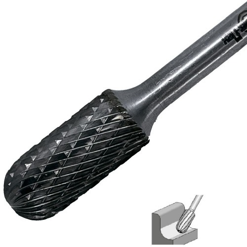 Lima rotativa endurecida cilíndrica redonda 16 x 25 mm haste 6 mm - 23.278 Lima rotativa endurecida cilíndrica redonda 16 x 25 mm haste 6 mm - 23.278